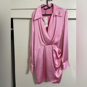 Pink Zara Long Sleeve Dress